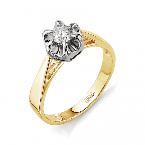 Ювелирный завод Топаз Золотое кольцо с бриллиантом