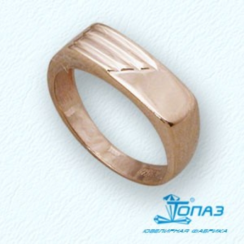 Ювелирный завод Топаз Золотое мужское кольцо без камней