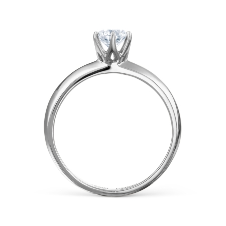 Т301016537-0,3 кольцо из белого золота с бриллиантом