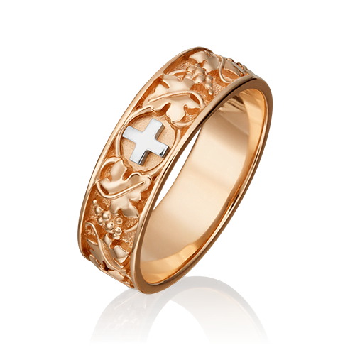 Ювелирный завод «Платина» Обручальное кольцо из комбинированного золота без камней