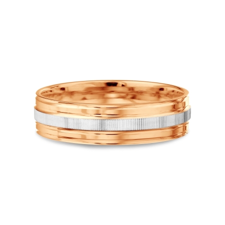 Т140619050 обручальное кольцо из комбинированного золота без камней