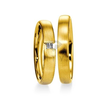 Т-27989 золотые парные обручальные кольца (ширина 4 мм.) (цена за пару)