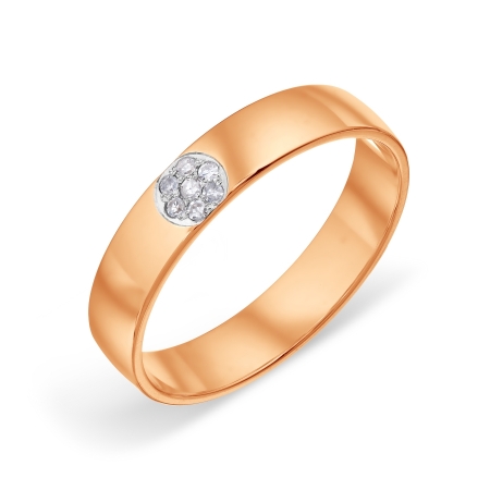 Россия Обручальное золотое кольцо с бриллиантом