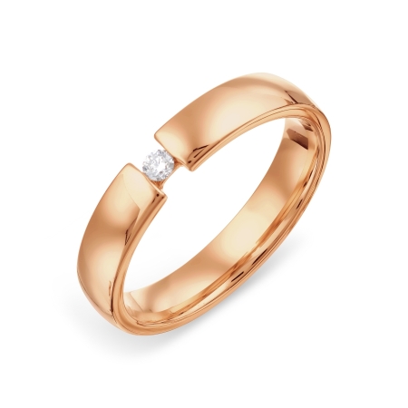 Россия Обручальное золотое кольцо с бриллиантом