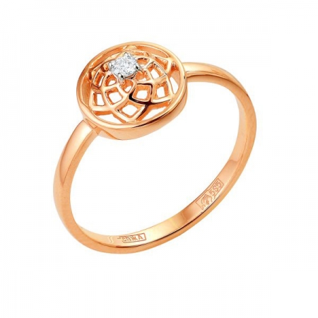 Т-13011 золотое кольцо с бриллиантами