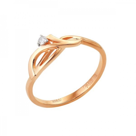 Т-13012 золотое кольцо с бриллиантами