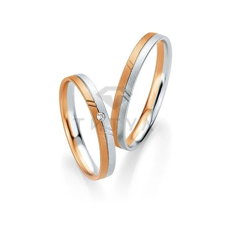 Т-26797 золотые парные обручальные кольца (ширина 3 мм.) (цена за пару)