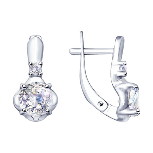 SOKOLOV Серьги из серебра со Swarovski Zirconia