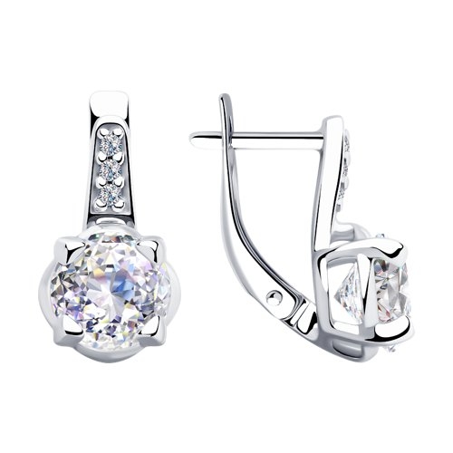 SOKOLOV Серьги из серебра со Swarovski Zirconia