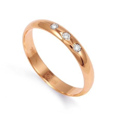 Т145611435 золотое кольцо обручальное с бриллиантами