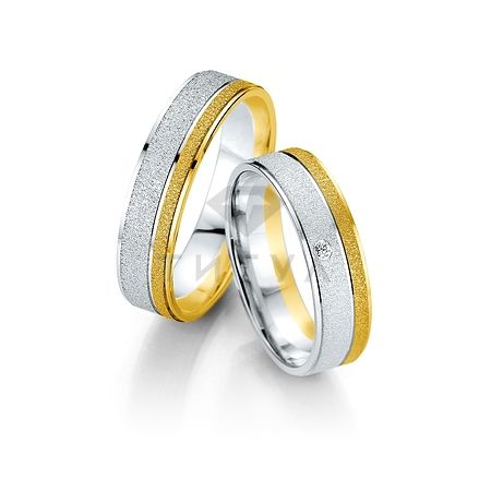 Т-27882 золотые парные обручальные кольца (ширина 5 мм.) (цена за пару)