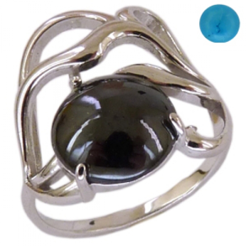 Женское кольцо из серебра 925 пробы c бирюзой