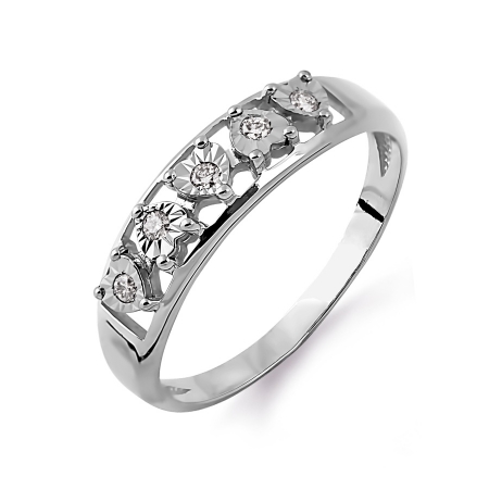 Т305613447 кольцо из белого золота с бриллиантами