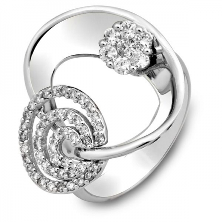 Ювелирная компания «ТИТУЛ» Кольцо из белого золота с бриллиантами