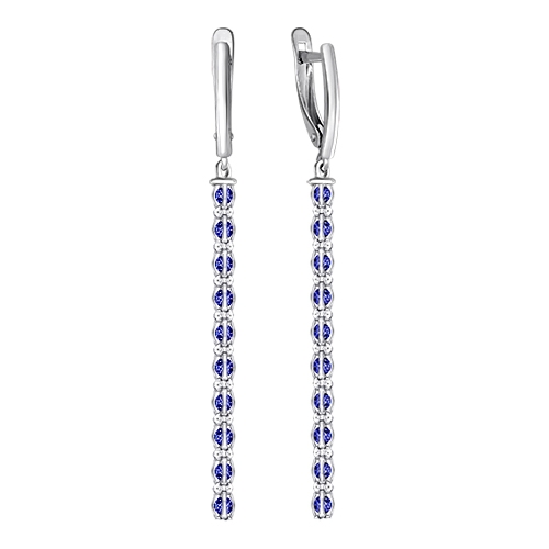 Серьги из серебра 925 пробы со Swarovski Zirconia