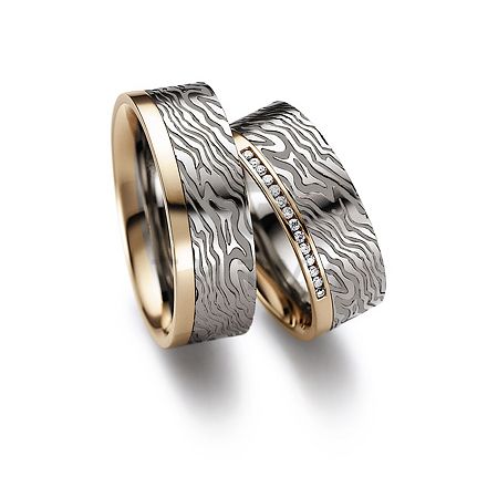 Золотые парные обручальные кольца (ширина 8 мм.) (цена за пару)