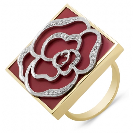 Костромской ювелирный завод Эксклюзивное кольцо из золота с бриллиантами