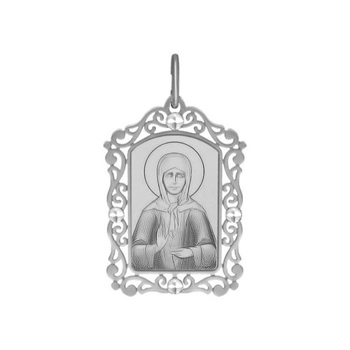 SOKOLOV Иконка из серебра с алмазной гранью и лазерной обработкой Святая блаженная Матрона Московская