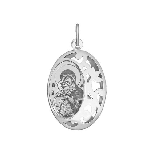 SOKOLOV Иконка из серебра с лазерной обработкой Икона Божьей Матери, Владимирская