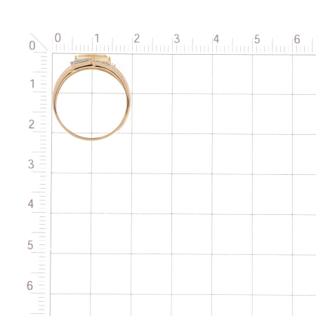 Т147018092 золотое кольцо с топазами, цитрином и фианитами