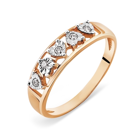 Т145613447 золотое кольцо с бриллиантами