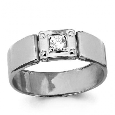 Т-25724 мужское золотое кольцо с бриллиантом