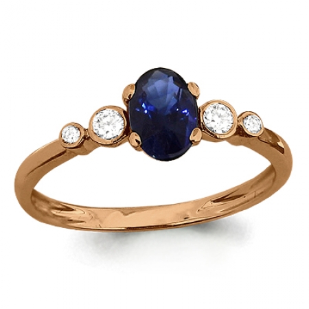 Ювелирная компания «ТИТУЛ» Золотое кольцо с сапфиром, бриллиантом