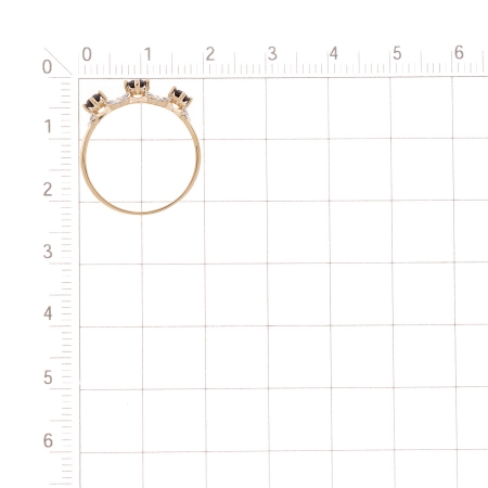 Т141018107 золотое кольцо с сапфирами и бриллиантами