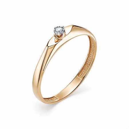 Россия Женское золотое кольцо с бриллиантом