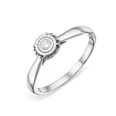 Т305618454 кольцо из белого золота с бриллиантом