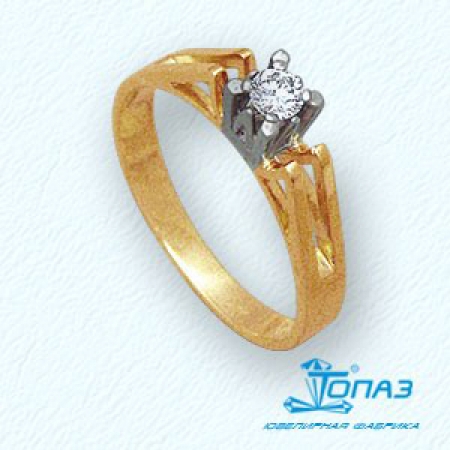 Т131011055 золотое кольцо с бриллиантом