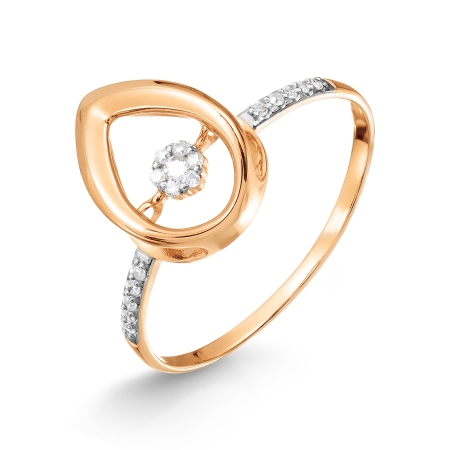 Т141017515 золотое кольцо с бриллиантами