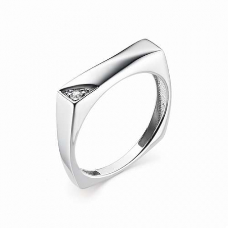 12809-200 женское кольцо из белого золота с бриллиантом