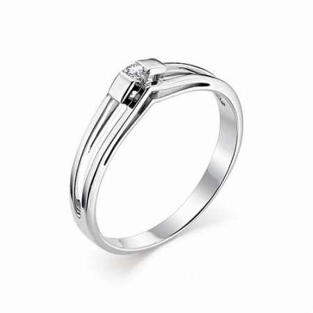 12802-200 женское кольцо из белого золота с бриллиантом