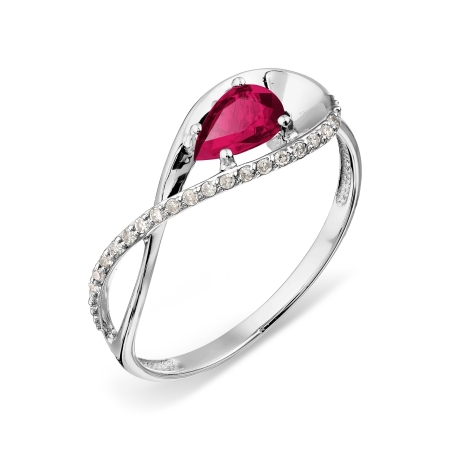 Т301018206 кольцо с рубином и бриллиантами