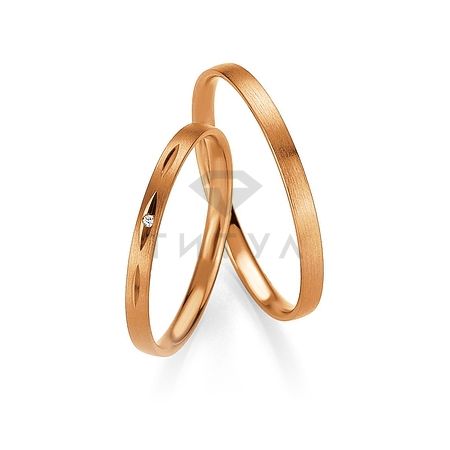 Т-26715 золотые парные обручальные кольца (ширина 2 мм.) (цена за пару)