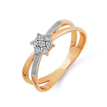 Т145613507 золотое кольцо с бриллиантами