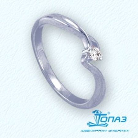 Т301011824 кольцо из белого золота с бриллиантом