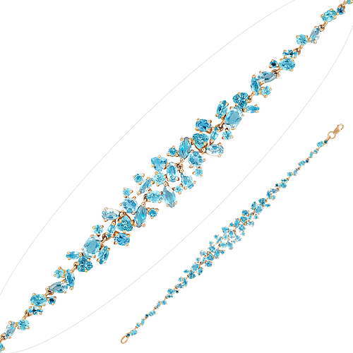 Браслет из красного золота с топазами