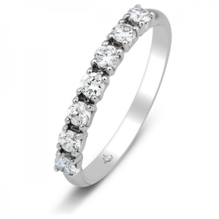 Ювелирная компания «ТИТУЛ» Обручальное кольцо из белого золота с 7 бриллиантами