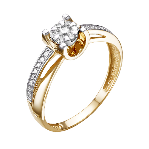 Ювелирная компания «Ювелирные традиции» Кольцо из красного золота с бриллиантами