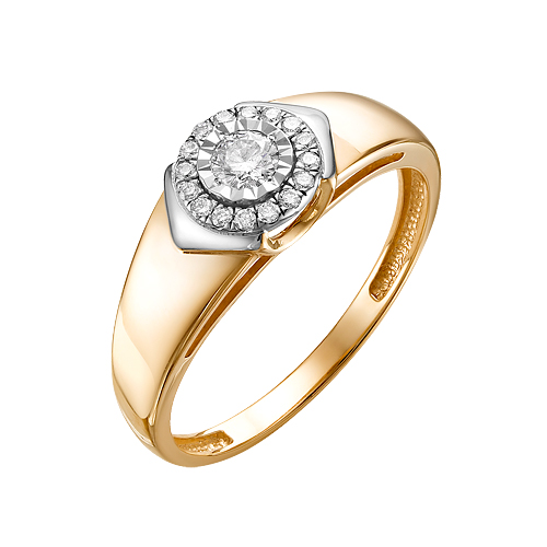 Ювелирная компания «Ювелирные традиции» Кольцо из красного золота с бриллиантами