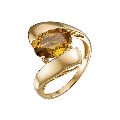 Кольцо из красного золота с ситаллом
