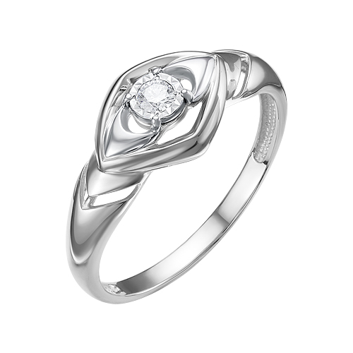 Ювелирная компания «Ювелирные традиции» Кольцо из белого золота с бриллиантом