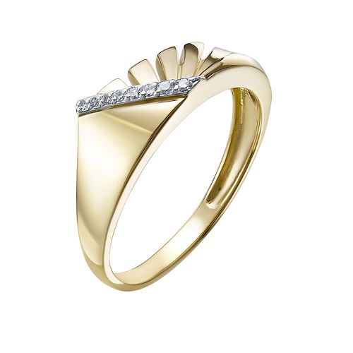 Ювелирная компания «Ювелирные традиции» Кольцо из желтого золота с бриллиантами