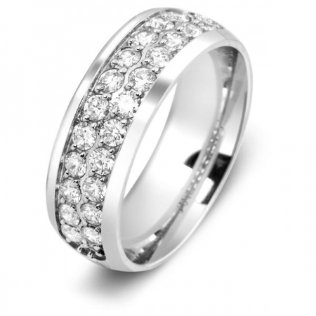 Ювелирная компания «ТИТУЛ» Обручальное кольцо с бриллиантом из белого золота