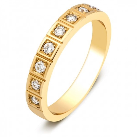 Ювелирная компания «ТИТУЛ» Обручальное кольцо из желтого золота с бриллиантами
