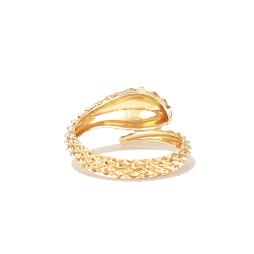 Женское кольцо в виде Змеи из желтого золота 585 пробы