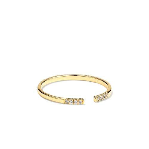 Двойное золотое кольцо с бриллиантами