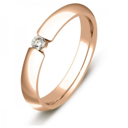 Ювелирная компания «ТИТУЛ» Обручальное кольцо из красного золота с бриллиантом